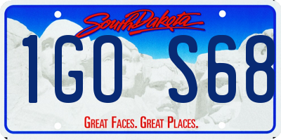 SD license plate 1GOS68