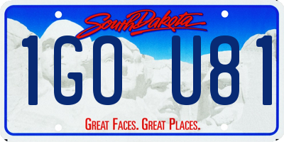 SD license plate 1GOU81