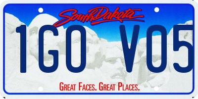 SD license plate 1GOV05
