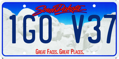 SD license plate 1GOV37