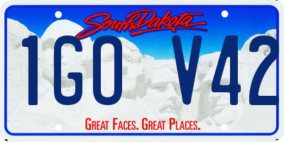 SD license plate 1GOV42