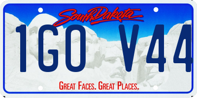 SD license plate 1GOV44