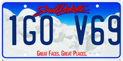 SD license plate 1GOV69
