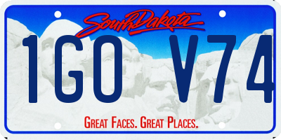 SD license plate 1GOV74