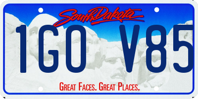 SD license plate 1GOV85