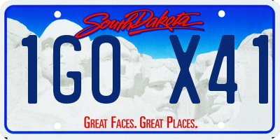 SD license plate 1GOX41