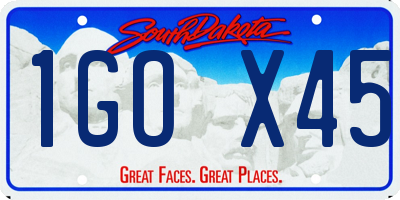 SD license plate 1GOX45