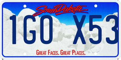 SD license plate 1GOX53