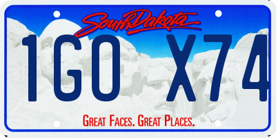 SD license plate 1GOX74
