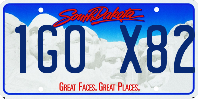 SD license plate 1GOX82