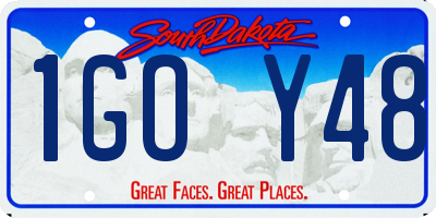SD license plate 1GOY48