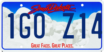 SD license plate 1GOZ14