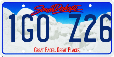 SD license plate 1GOZ26