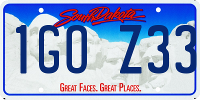 SD license plate 1GOZ33