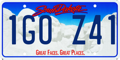 SD license plate 1GOZ41