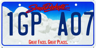 SD license plate 1GPA07