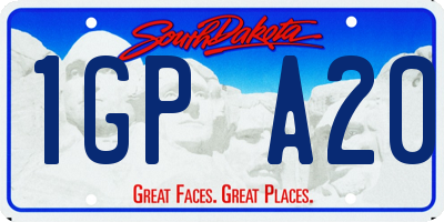 SD license plate 1GPA20