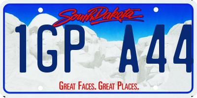 SD license plate 1GPA44