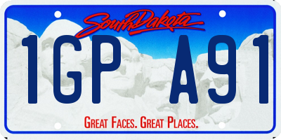 SD license plate 1GPA91