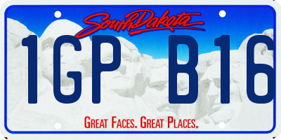 SD license plate 1GPB16
