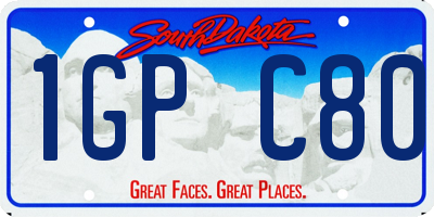 SD license plate 1GPC80