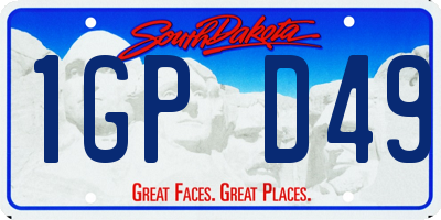 SD license plate 1GPD49