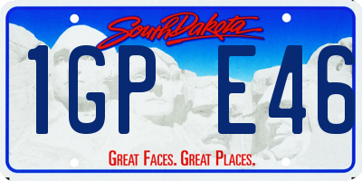 SD license plate 1GPE46