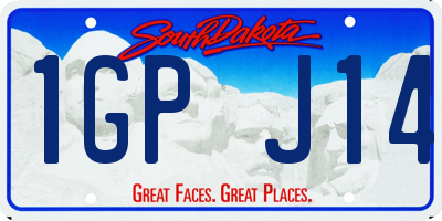 SD license plate 1GPJ14