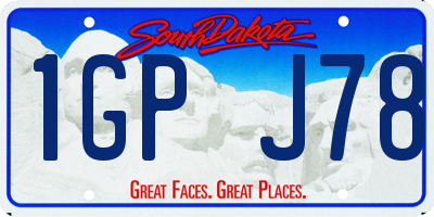SD license plate 1GPJ78