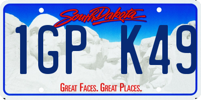 SD license plate 1GPK49