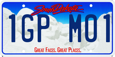 SD license plate 1GPM01
