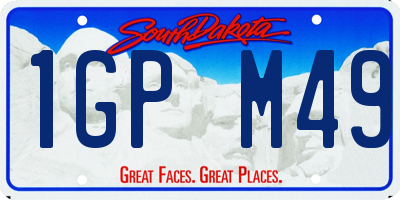 SD license plate 1GPM49