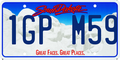 SD license plate 1GPM59