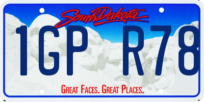 SD license plate 1GPR78
