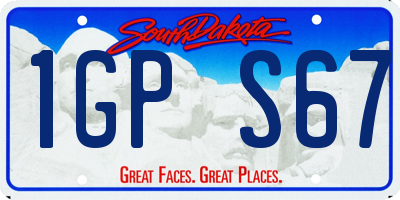 SD license plate 1GPS67