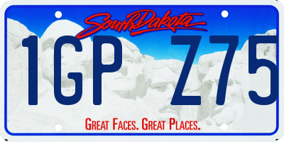 SD license plate 1GPZ75