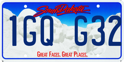 SD license plate 1GQG32