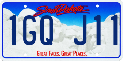 SD license plate 1GQJ11