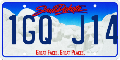 SD license plate 1GQJ14