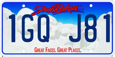 SD license plate 1GQJ81