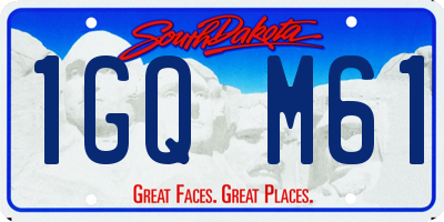 SD license plate 1GQM61