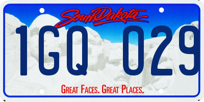SD license plate 1GQO29