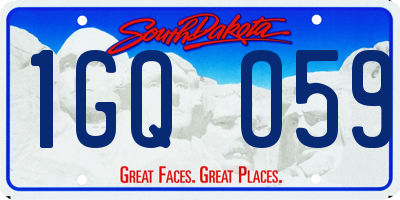 SD license plate 1GQO59