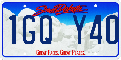 SD license plate 1GQY40