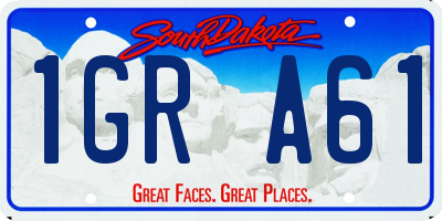 SD license plate 1GRA61