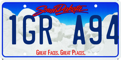 SD license plate 1GRA94