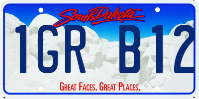 SD license plate 1GRB12