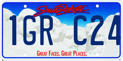 SD license plate 1GRC24