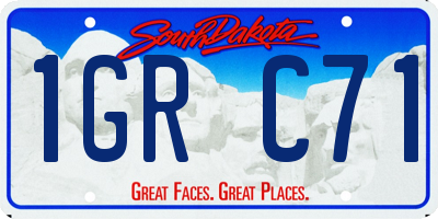 SD license plate 1GRC71