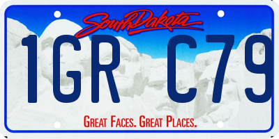 SD license plate 1GRC79